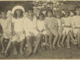 Castiglioncello Sonnino anni 20/  foto di gruppo figli dei villeggianti