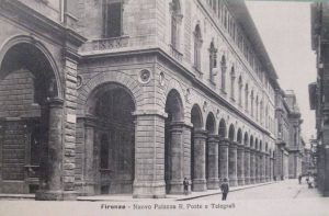 Firenze anni 20, via Pellicceria Palazzo delle R.Poste e Telegrafi