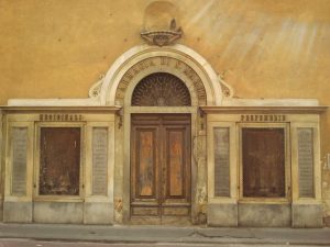 Firenze/Antica farmacia di San Marco, chiusa da oltre dieci anni queata qui' agli inizi del 900 veniva venduta come medicinale "coca colombiana"..come si puo' leggere inciso ancora sul marmo.. la prima in fondo a sinistra