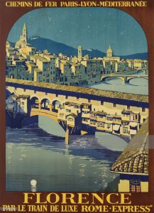 Firenze ,antica locandina pubblicitaria.